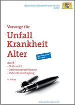 Deckblatt der Broschüre Vorsorge für Unfall, Krankheit, Alter