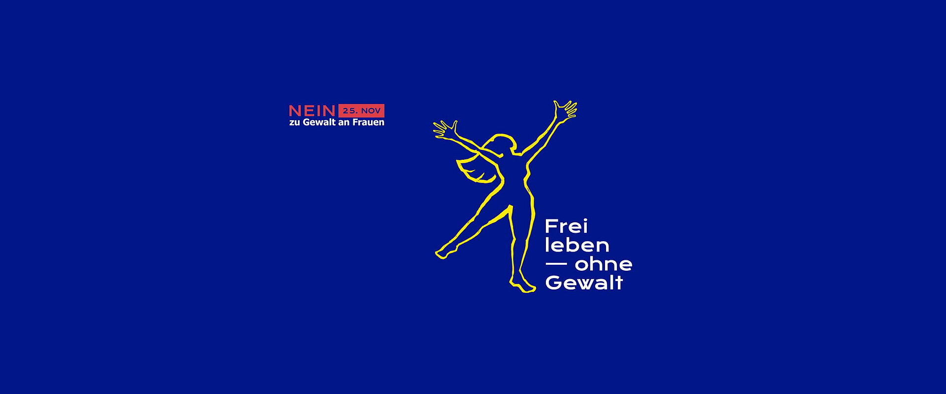 Plakat: Nein zu Gewalt gegen Frauen